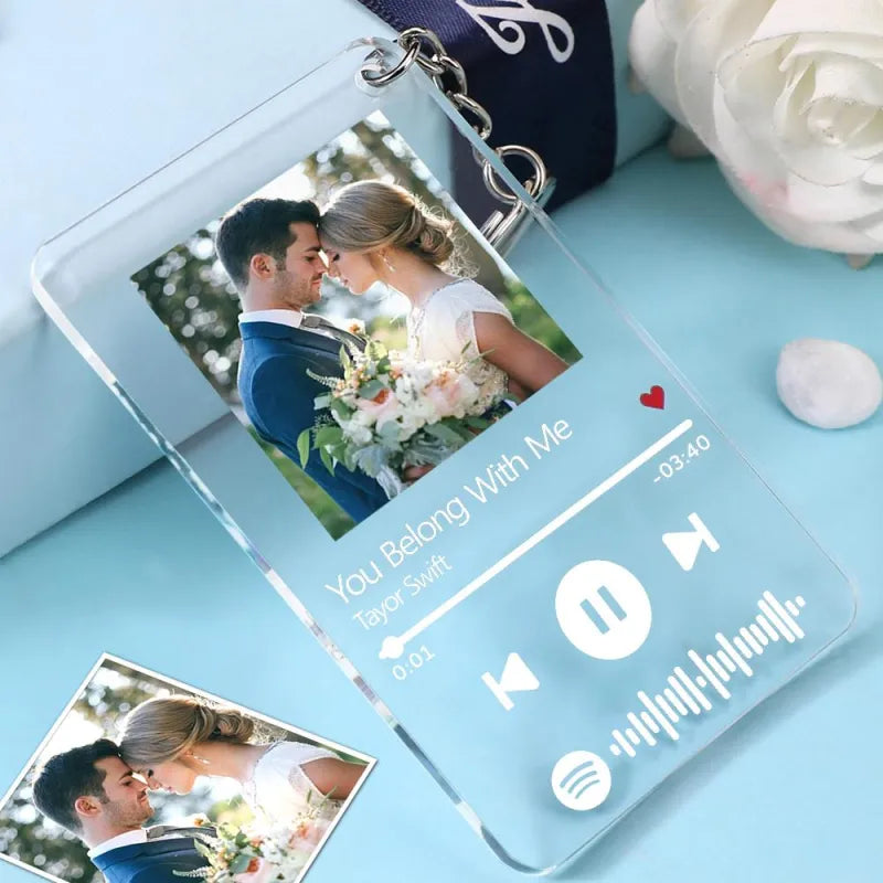 Custom Music Plaque Personalized Acrylic Music Plaque Keychain Acrylic Glass Music Plaque Night Light