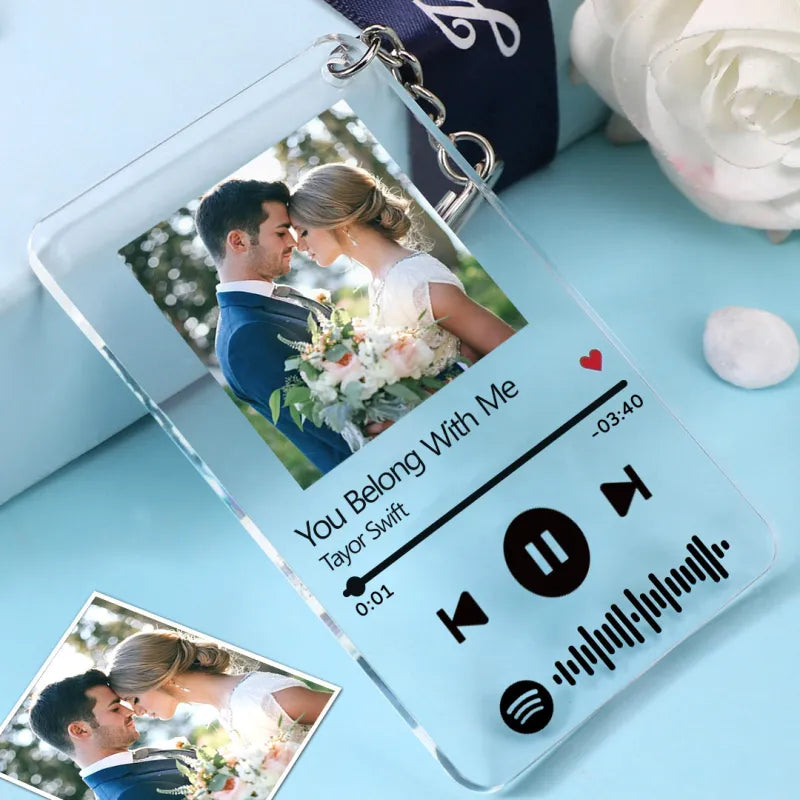Custom Music Plaque Personalized Acrylic Music Plaque Keychain Acrylic Glass Music Plaque Night Light