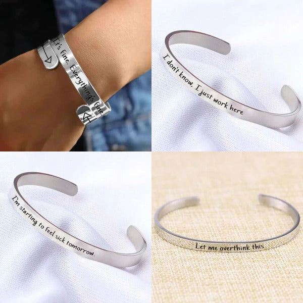 I Don't know I Just Work Here Engraved Bracelet