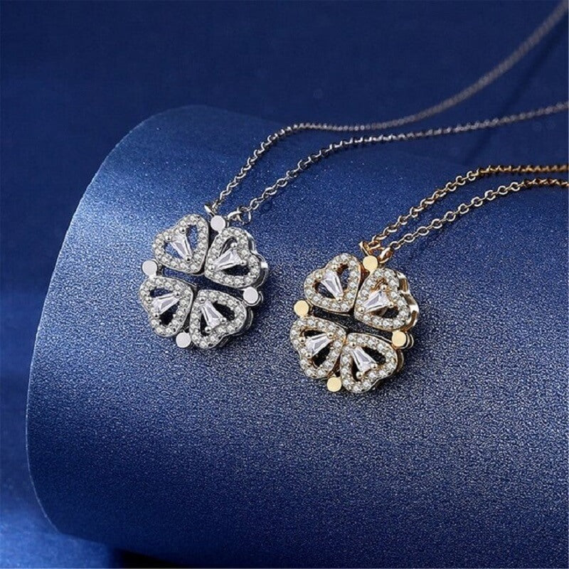 ☘Four-Leaf Heart Shape Necklace🎁The Best Gifts For Your Loved Ones💕【Buy 2 free shipping】