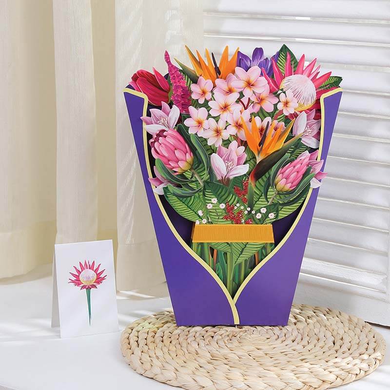 Pop Up Flower Bouquet Greeting Card