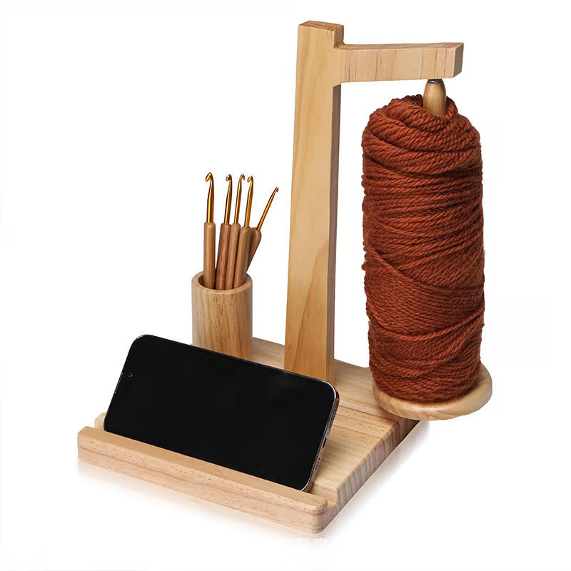 Wooden Yarn Spool Rack