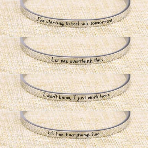 I Don't know I Just Work Here Engraved Bracelet