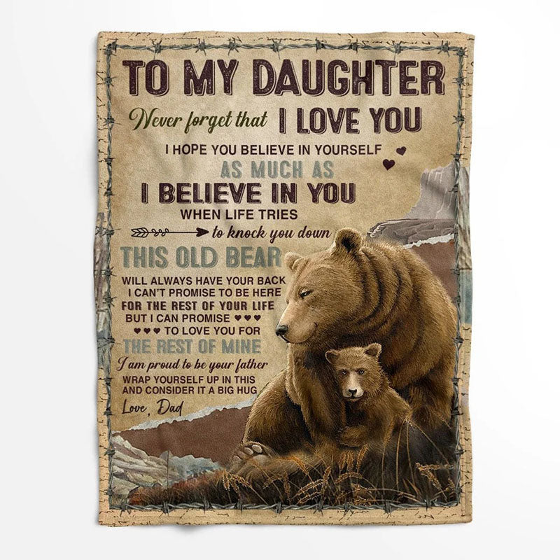 I Believe In You - A932 - Brown Bear Premium Blanket