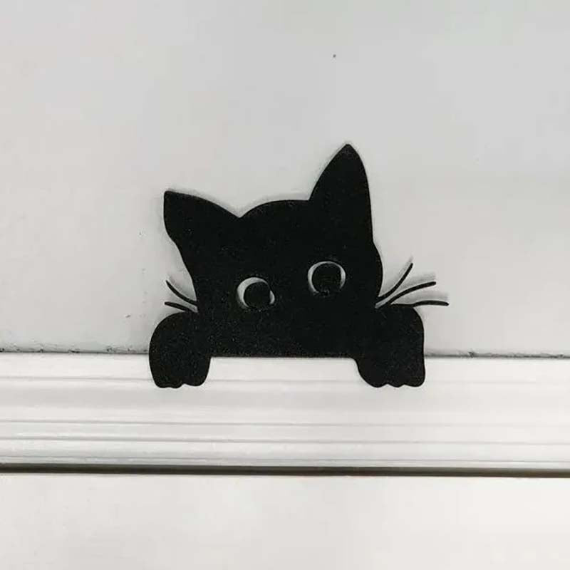 Metal Adorable Cat Door Topper