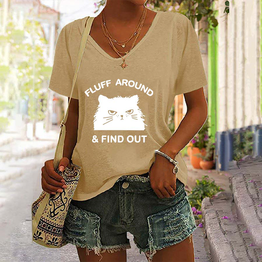 Fluff Around & Find Out V-Neck Tee