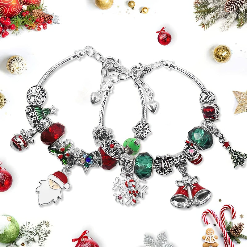 24 Pcs DIY Christmas Advent Calendar Bracelets Set