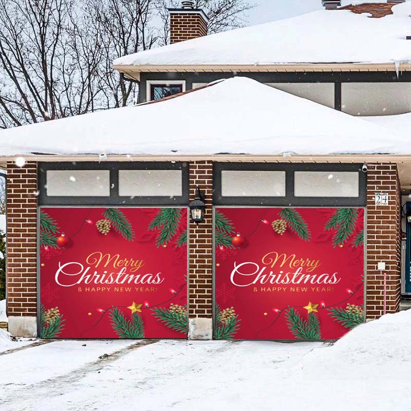 Christmas Tree Trimming Garage Door Covers F580