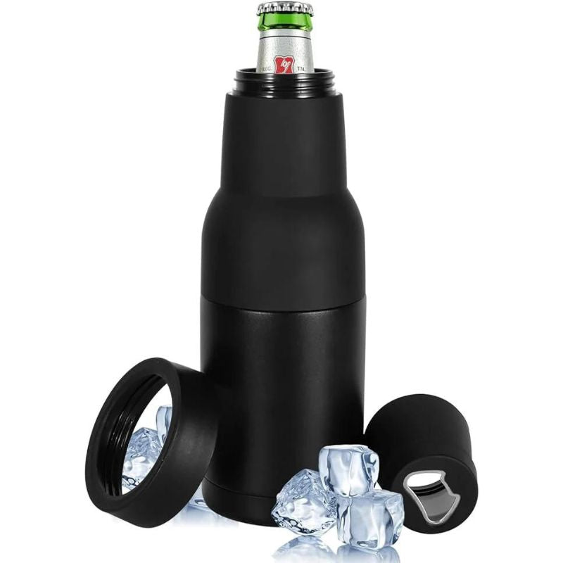 Beer Bottle and Can Cooler with Beer Opener