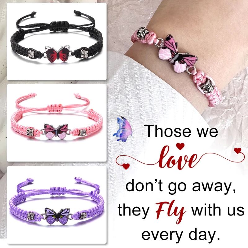 For Memorial - They Fly With Us Every Day Butterfly Bracelet