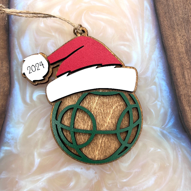 Personalized Wooden Sports Christmas Ornament