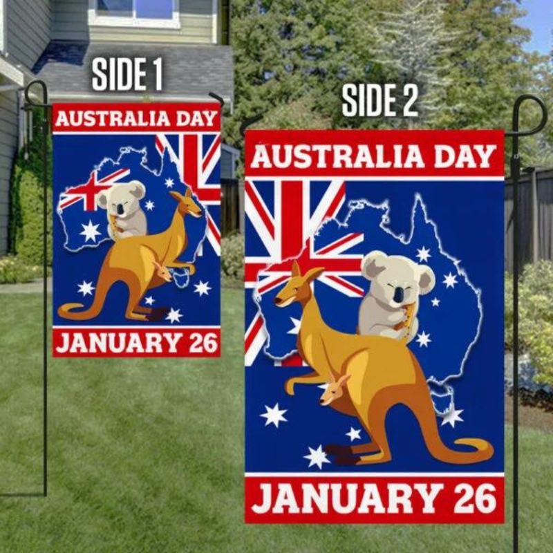 Happy Australia Day January 26 Flag