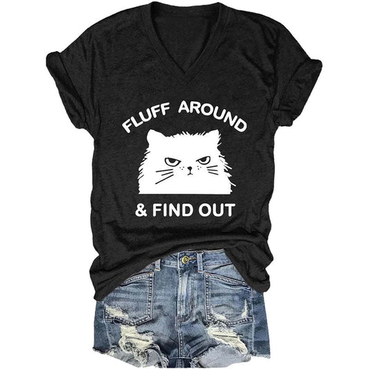 Fluff Around & Find Out V-Neck T-shirts