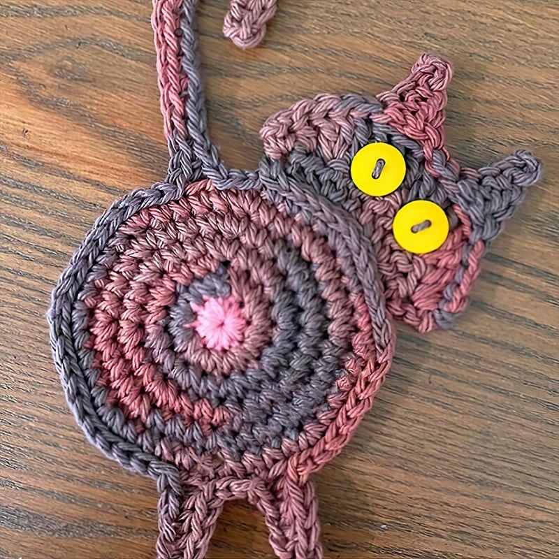 Cute Cat Knitted Kitten Butt Coasters