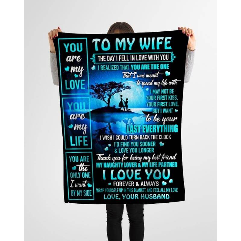 To My Wife - From Husband - A334 - Premium Blanket