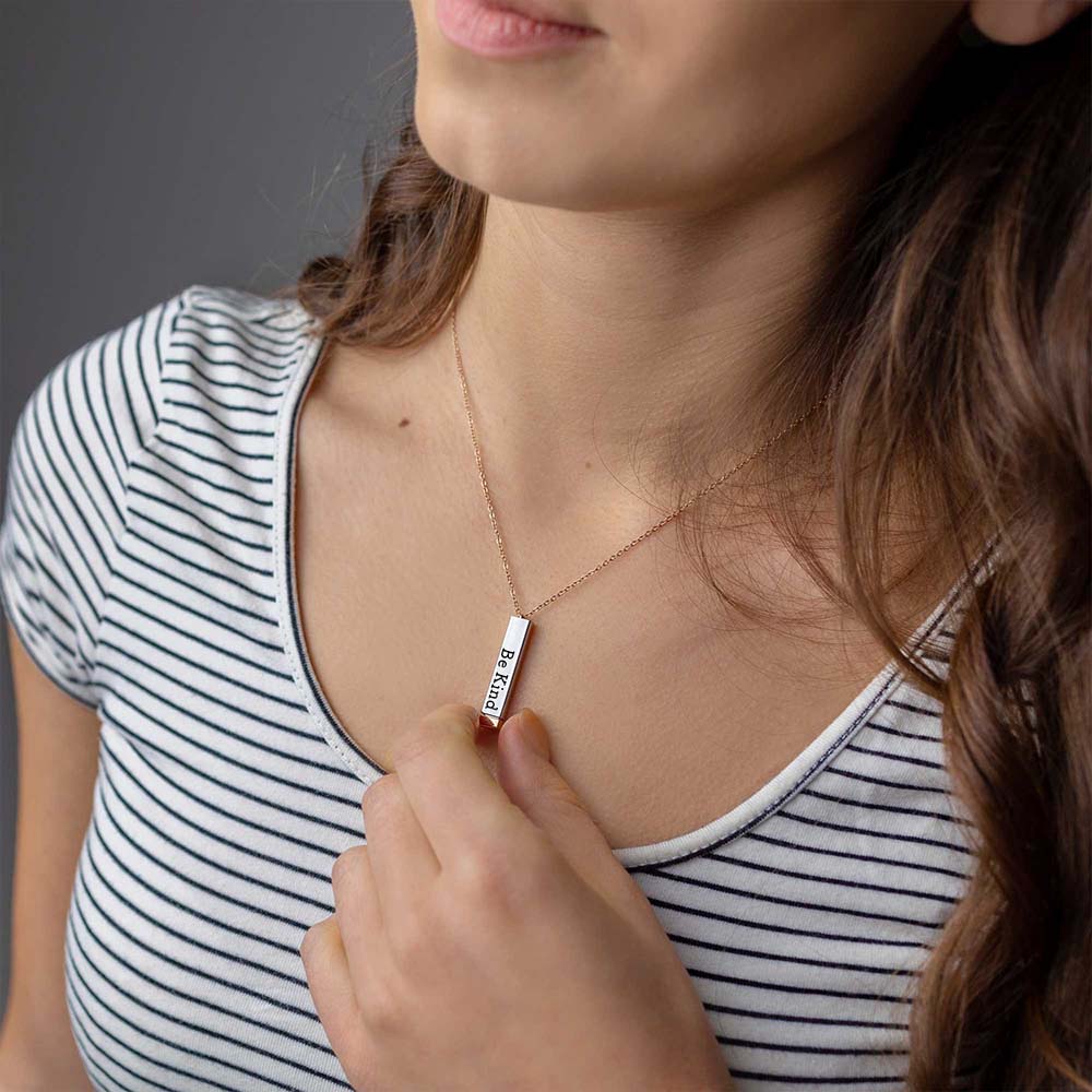 Be Kind...Of A Bi♥ch - Hidden Message Necklace