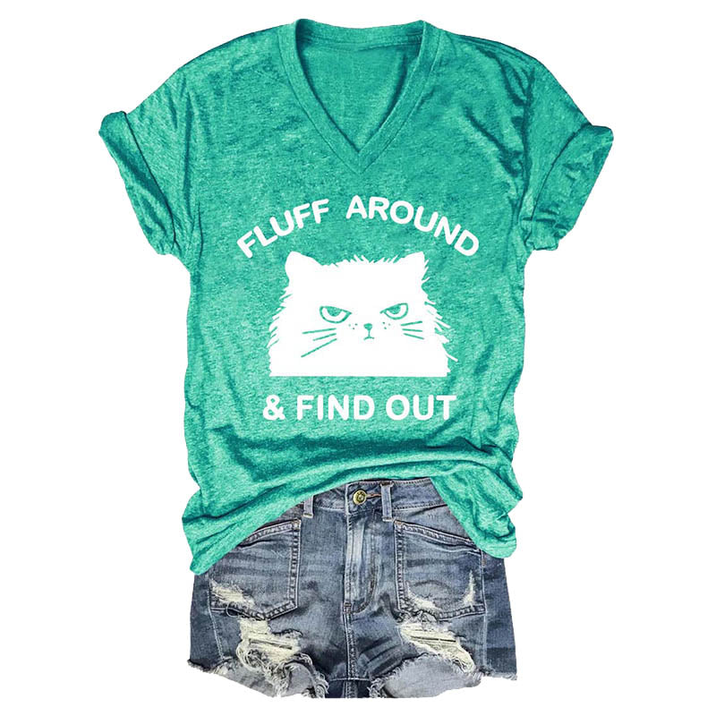 Fluff Around & Find Out V-Neck T-shirts