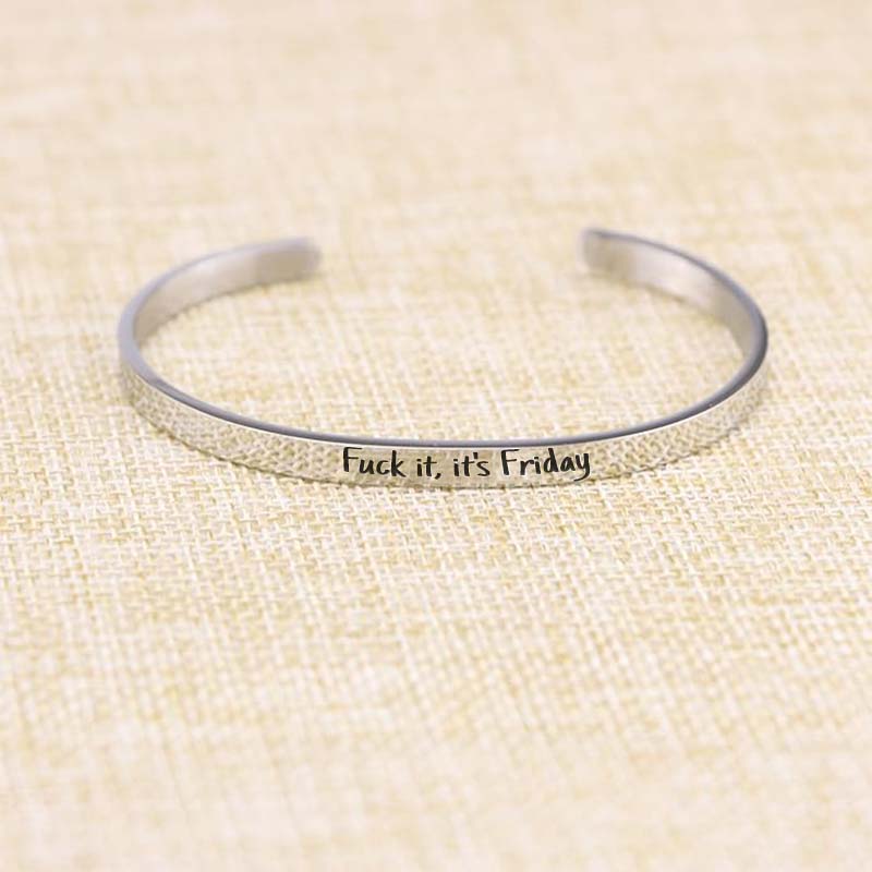 Sarcastic Souls Work Mood Engraved Bracelets