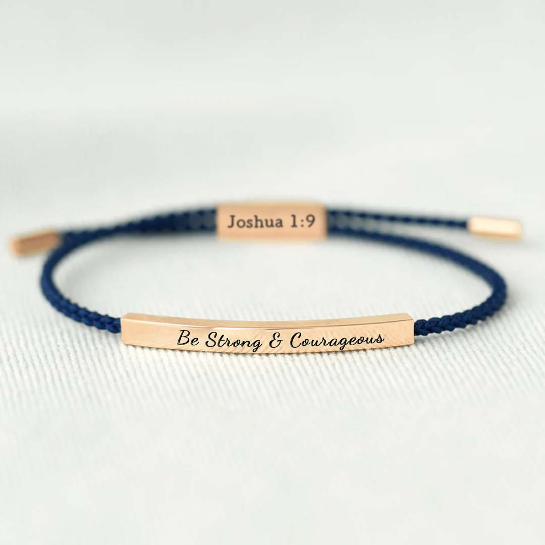 Be Strong And Courageous Tube Bracelets