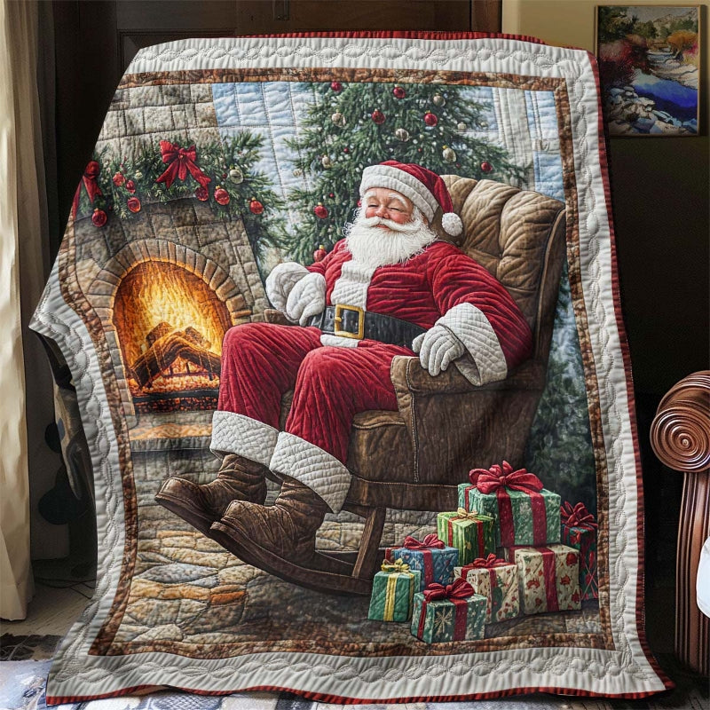 Fireside Dreams with Santa Blanket - H200 - Premium Blanket