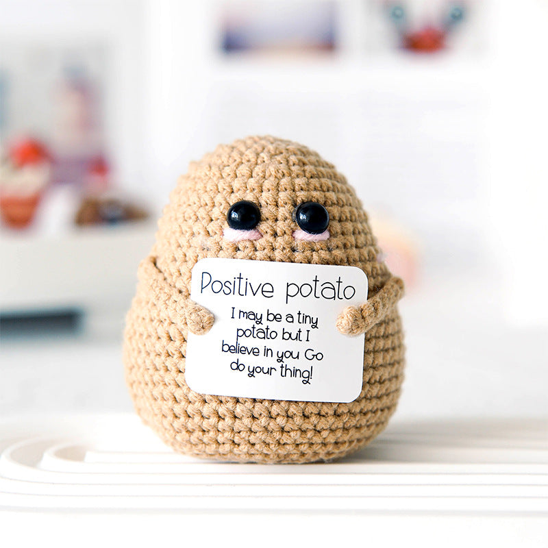 Handmade Emotional Support Gift - Positive Potato - Light Brown