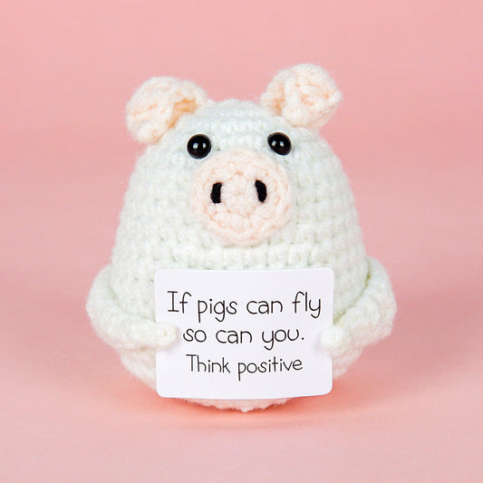 Handmade Emotional Support Gift - Positive Pig