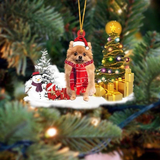 Pomeranian Christmas Ornament SM068