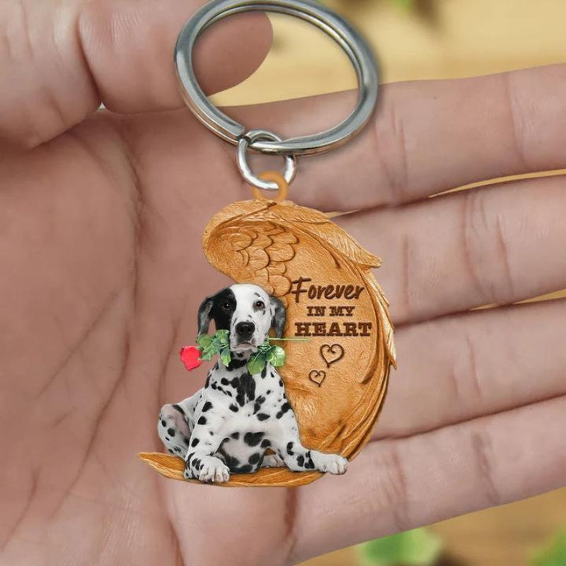 Dalmatian Forever In My Heart Acrylic Keychain FK046