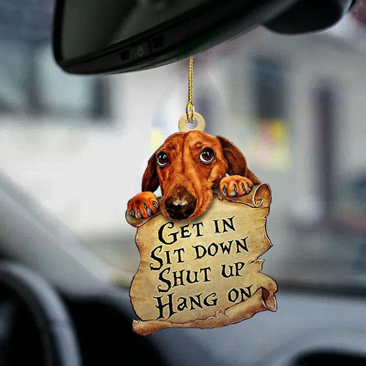 Dachshund Get In Ornament GI004