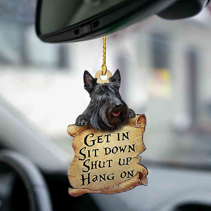 Scottish Terrier Get In Ornament GI037