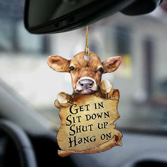 Cow Get In Ornament GI087