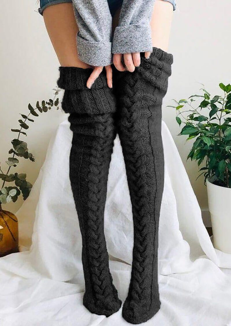 Elegant Hand-knitted Warm Socks