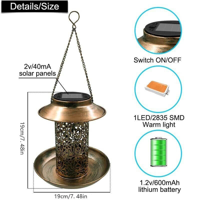 Solar Light Hummingbird Feeder