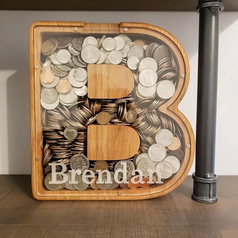 Personalized Wooden Letter Piggy Bank 🔥Buy 2 Free Shipping🔥