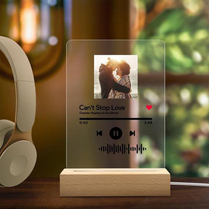 Custom Music Plaque Personalized Acrylic Music Plaque Keychain Acrylic Glass Music Plaque Night Light