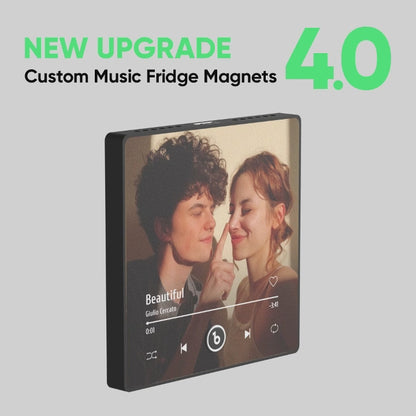 FridgeBeats Framed Custom Music Fridge Magnet New 4.0 Upgrade Wall Photo Sticker That Plays Music Without Cell Phone Multiple Styles Gift